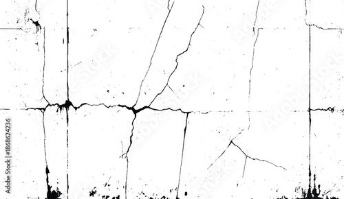 Weathered Paint Cracks Urban Texture. Fractured Plaster Wall Abstract Background