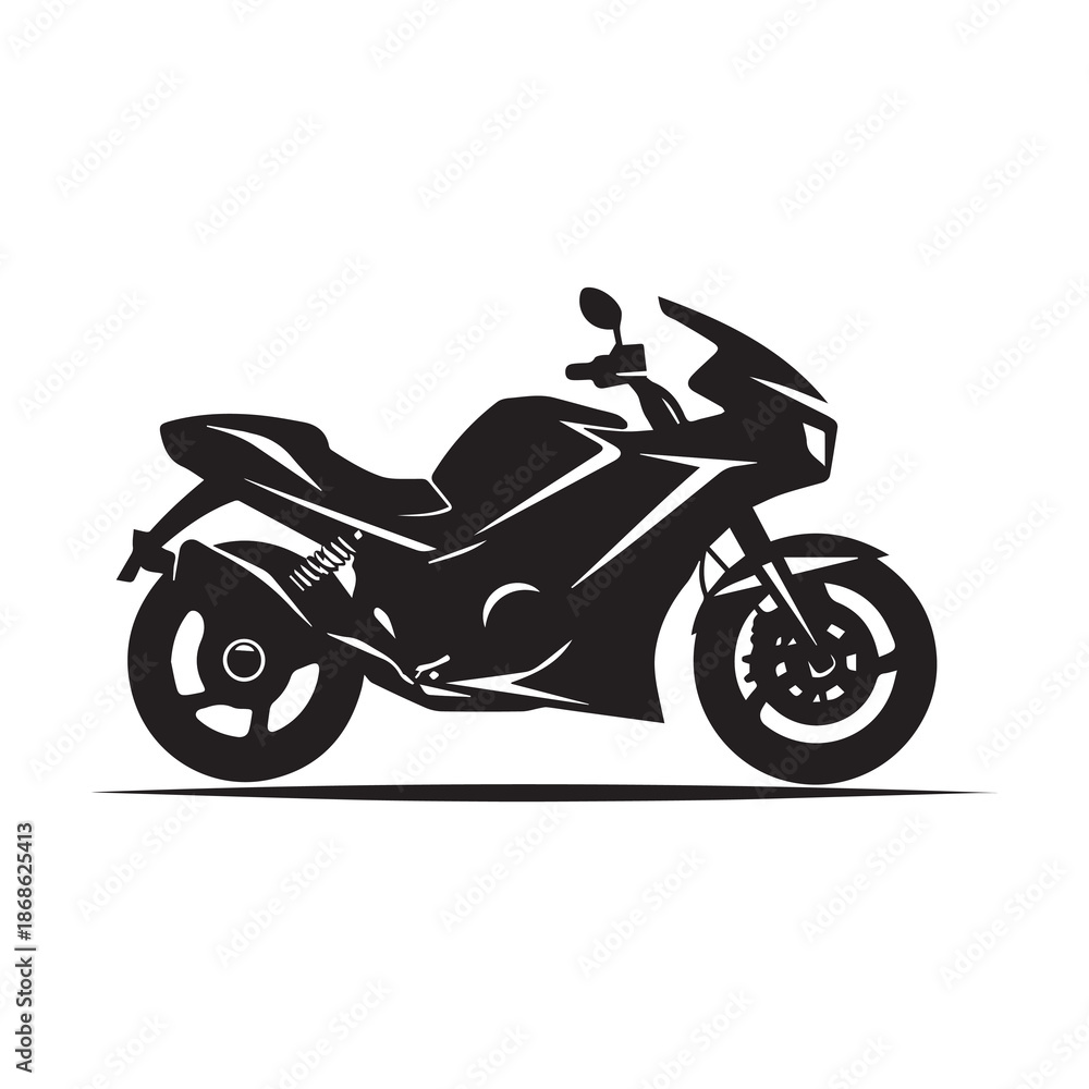 Fototapeta premium Motorcycle silhouettes on a white background. Vector illustration.