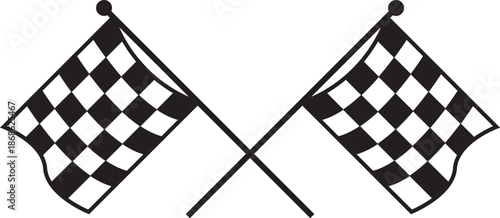 double crossed checkered illustration racing flag vector file 
