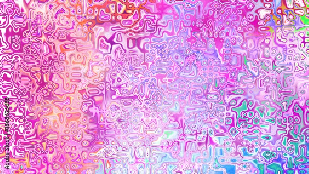 Obraz premium Abstract organic cellular texture with soft purple and pink tones, fluid mosaic pattern and dreamy digital surface