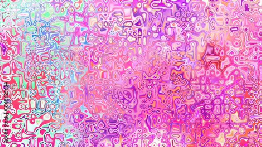 Fototapeta premium Abstract organic cellular texture with soft purple and pink tones, fluid mosaic pattern and dreamy digital surface