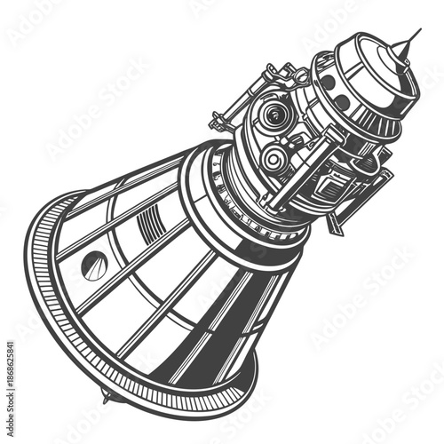Vintage spacecraft illustration
