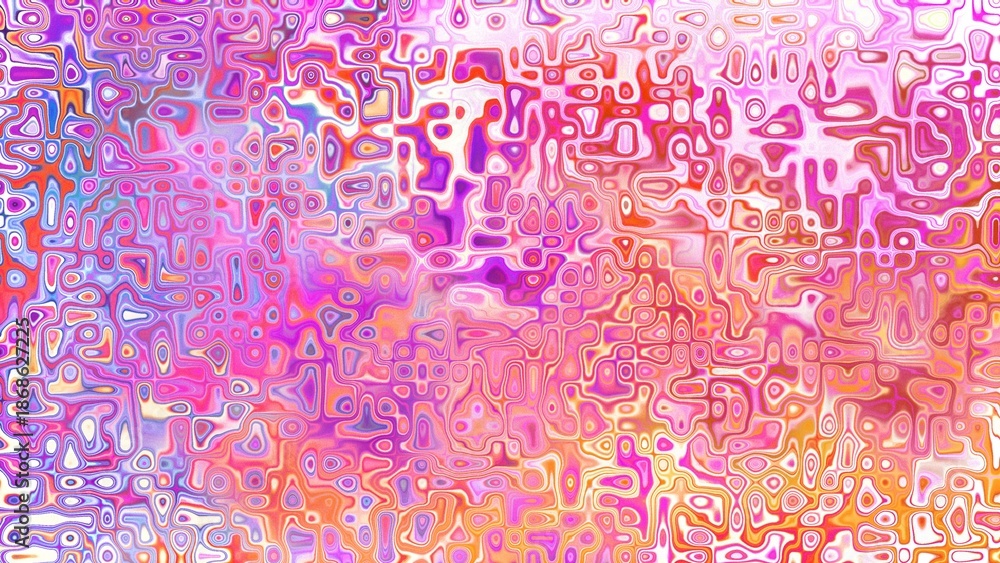 Fototapeta premium Abstract organic cellular texture with soft purple and pink tones, fluid mosaic pattern and dreamy digital surface