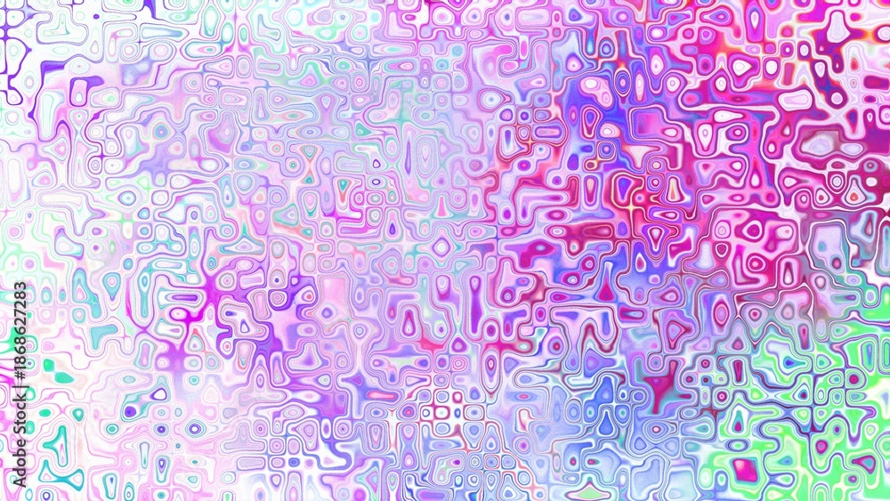 Fototapeta premium Abstract organic cellular texture with soft purple and pink tones, fluid mosaic pattern and dreamy digital surface