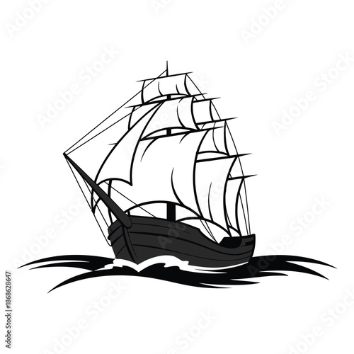 sailing ship silhouette