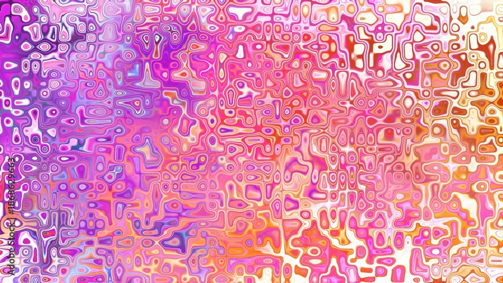 Obraz premium Abstract organic cellular texture with soft purple and pink tones, fluid mosaic pattern and dreamy digital surface