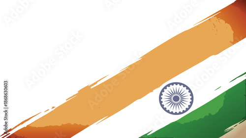 Indian Flag with Ashoka Chakra