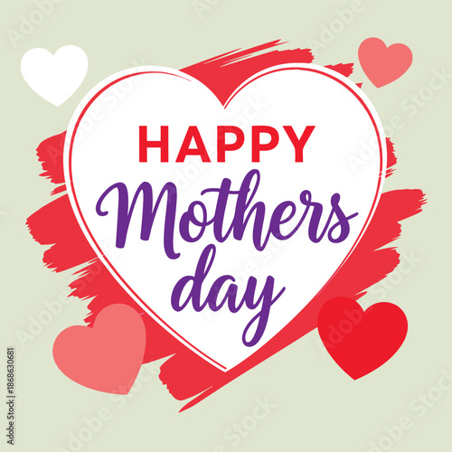 Mothers Day Heart Greeting Card