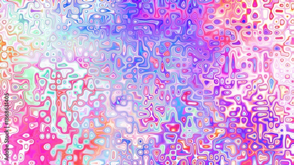 Obraz premium Abstract organic cellular texture with soft purple and pink tones, fluid mosaic pattern and dreamy digital surface