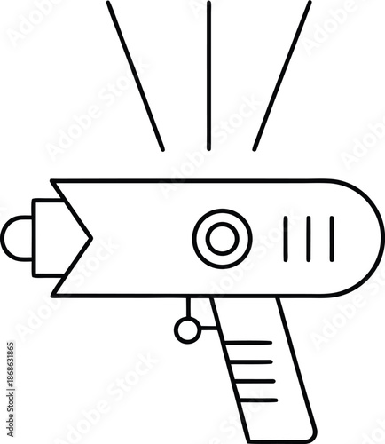 Futuristic racing car cockpit line art on transparent background