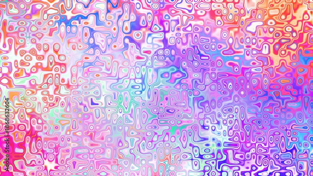 Fototapeta premium Abstract organic cellular texture with soft purple and pink tones, fluid mosaic pattern and dreamy digital surface