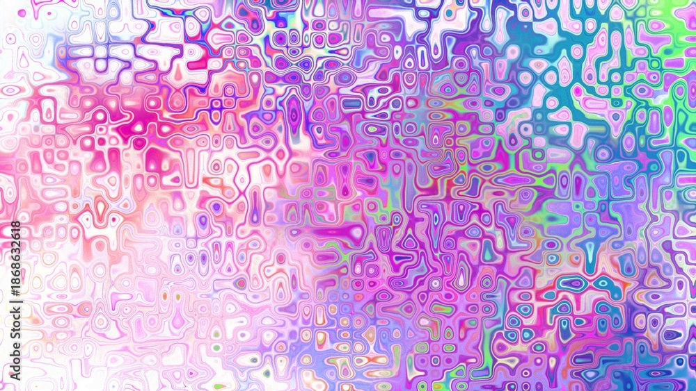 Obraz premium Abstract organic cellular texture with soft purple and pink tones, fluid mosaic pattern and dreamy digital surface