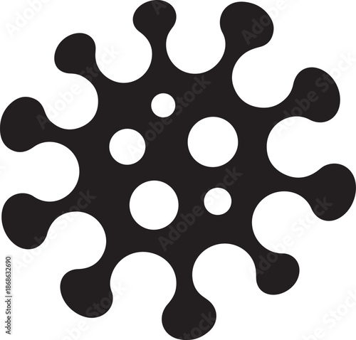 Bacterias vector icon isolated on white background