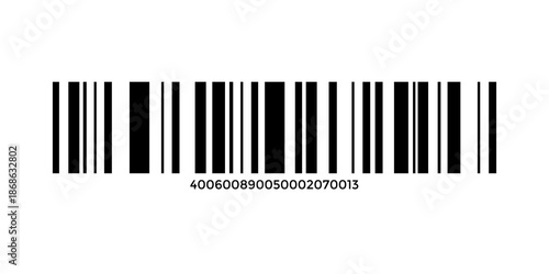 Simple isolated barcode icon vector design for scanning price product retail label inventory logistics shopping and commercial digital identification illustration
