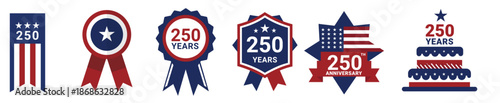 american flag on a fork,America 250th Anniversary Commemorative Ribbon Design