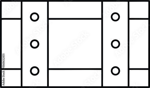 Neon weapon crate outline line art vector on transparent background