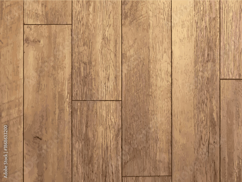 Abstract brown wooden texture background design with natural grain vector illustration for rustic decorative panel surface interior and graphic use