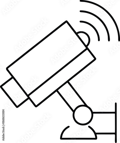 Virtual reality headset with motion sensors line art on transparent background