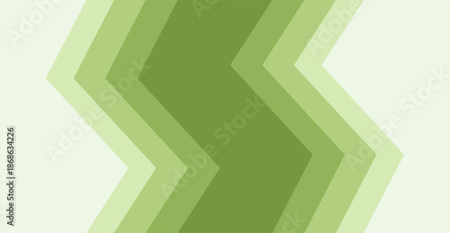 Composition of geometric lines and planes with gradient green color and empty space as a background design for visual art or motif for disposable art.
