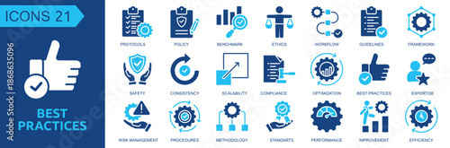 Best Practices icon collection set
