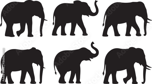 Elephant silhouettes