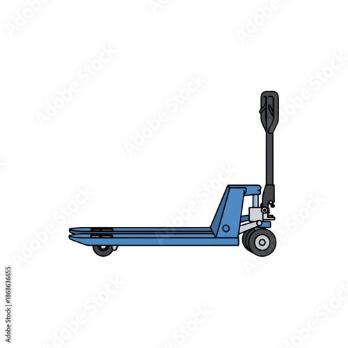 3d white hand truck with a delivery box on a trolley wheel for cargo shipping and business transportation service isolated on white