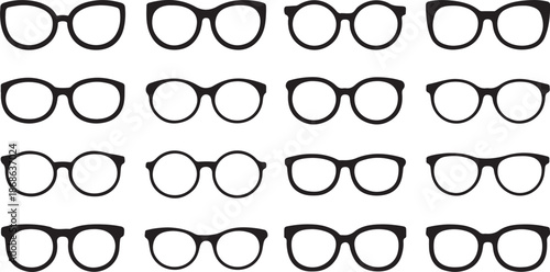Fashion glasses silhouette vector