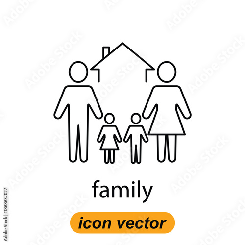 family icons. Flat illustrations of family vector icons for the web. Vector illustrations of company icons.