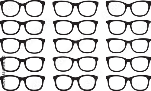 Fashion glasses silhouette vector