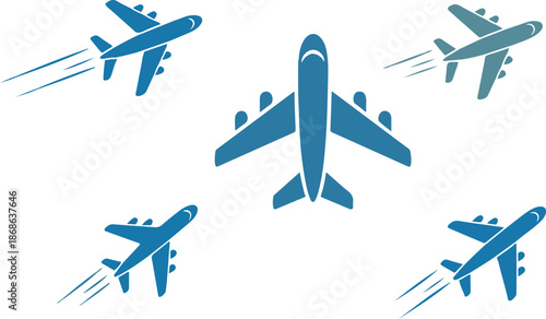 Flying up airplane icons