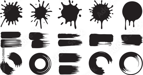 Grunge vector hand drawn elements