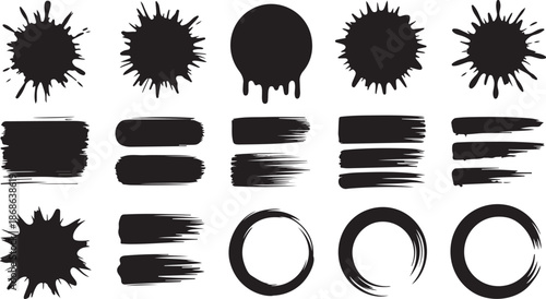 Grunge vector hand drawn elements
