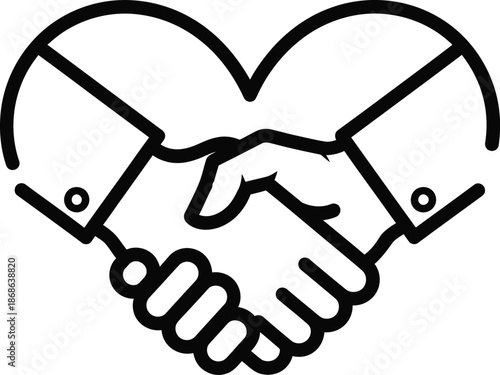 A heartfelt handshake symbolizing unity, partnership, and agreement with a touch of care