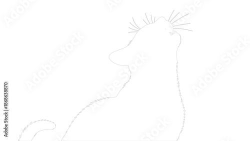 Minimalist Line Art of a Horse with Sparkling Mane