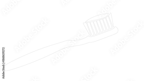 Minimalist Toothbrush Outline on Solid Dark Surface