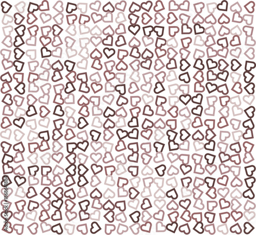 Red and Black Hearts Pattern on White Background