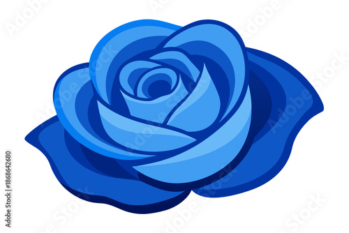 blue rose isolated on white background