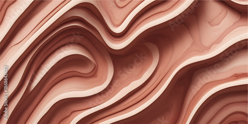 Seamless brown wood texture background with abstract geometric line pattern for modern interior wallpaper, textile print, furniture surface and professional design projects