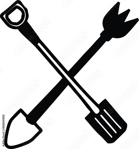 Old rusty tools texture style illustration 