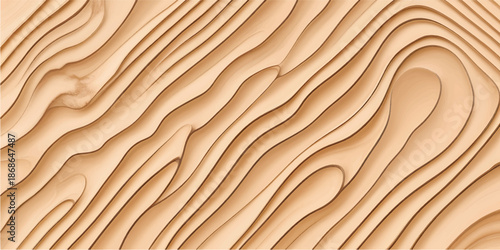 Natural brown wood texture background featuring a weathered grain pattern and organic sand dune waves across an old wooden plank surface