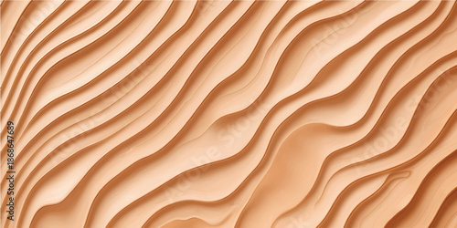 A natural sandy beach background features a dry desert dune pattern with a wavy orange grain texture and a brown wooden material surface
