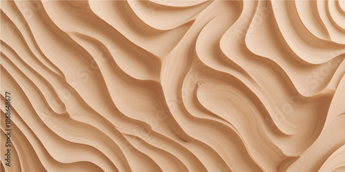 The golden sand and smooth stone texture flow in a rippled wave of luxury silk fabric with a shiny satin pattern
