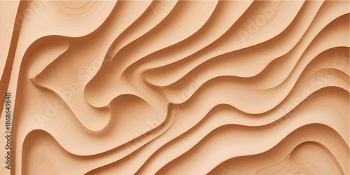 Brown wooden background with closeup yellow farfalle pasta texture