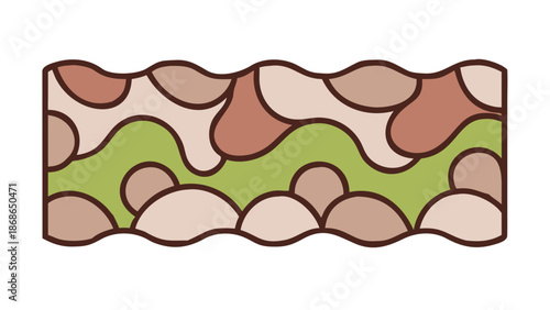 Elegant ornamental pattern with symmetrical design Vector