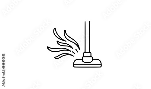 Vacuum cleaner air suction icon vector isolated on white background