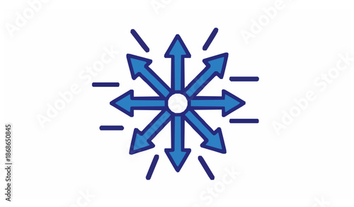 Air suction symbol vector icon representing vacuum cleaner power