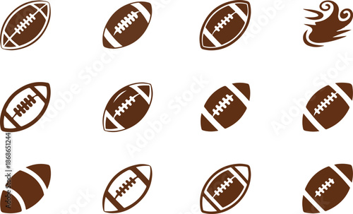 Vector pattern design oval ball in sports american football popular sport competition to find winner