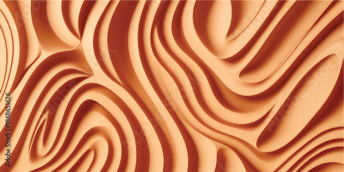 Smooth waves of red and yellow silk swirl in an abstract wood texture design with golden liquid motion and soft fire light patterns