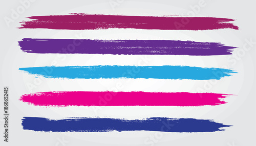 Hand drawn crayon brush stroke collection. Colorful childish chalk underline & highlight set. Rough textured kid art pen strokes for accent or emphasis. Rainbow vector pack.