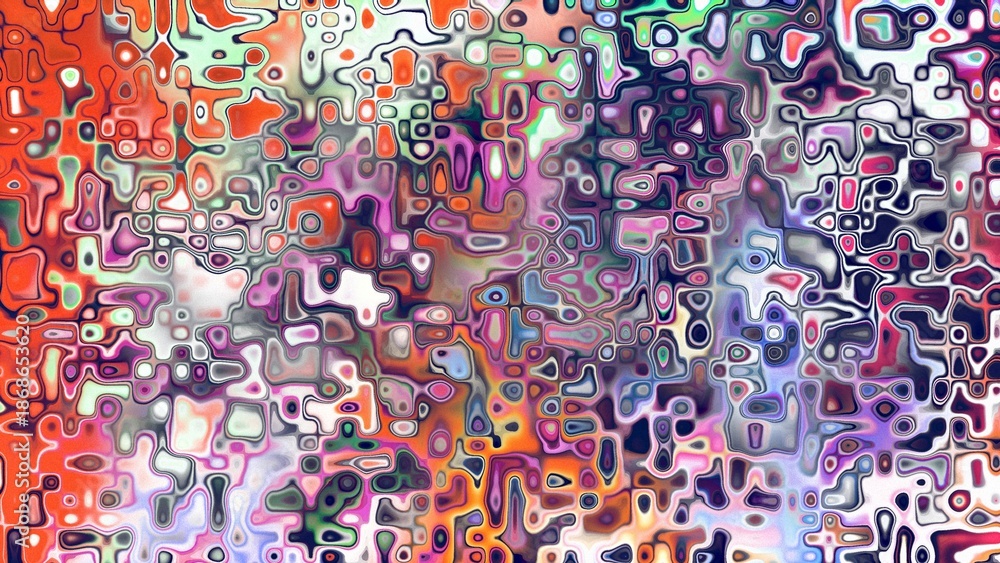 Fototapeta premium Abstract organic cellular texture with soft purple and pink tones, fluid mosaic pattern and dreamy digital surface